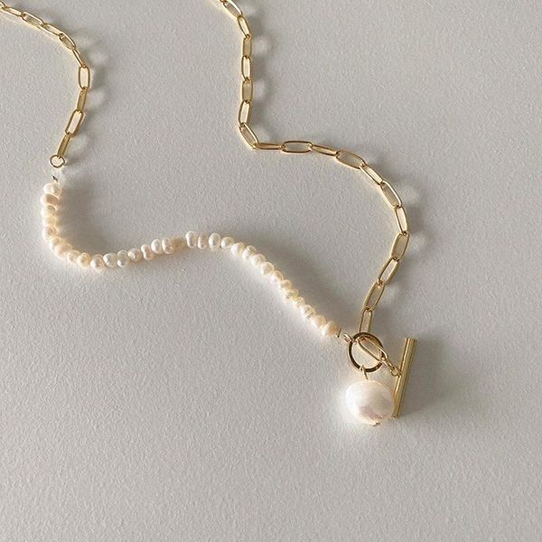 chokers lovoacc elegant natural freshwater pearl necklace for women gold chunky link chain asymmety toggle clasp circle, Golden;silver
chokers lovoacc elegant natural freshwater pearl necklace for women gold chunky link chain asymmety toggle clasp circle, Golden;silver