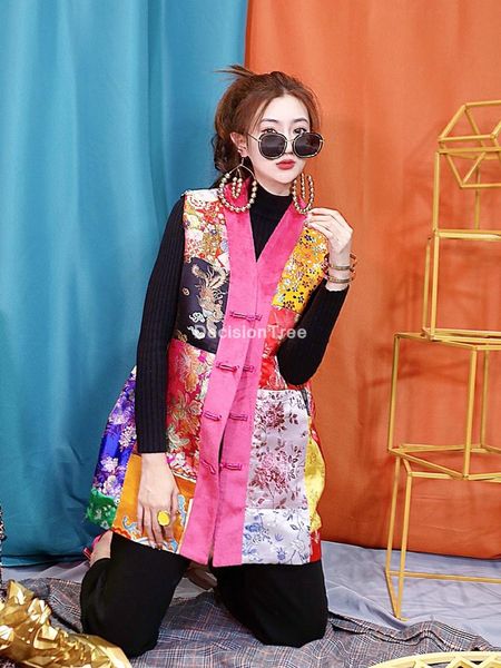 embroidery qipao casual ethnic mandarin collar vest coat chinese style waistcoat sleeveless outwear lady clothing, Red
embroidery qipao casual ethnic mandarin collar vest coat chinese style waistcoat sleeveless outwear lady clothing, Red