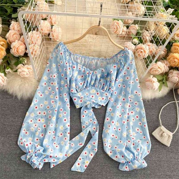 japan sweet blouse print puff sleeve square collar short straps slim fit waist crop women blusa female gx1187 210506, White
japan sweet blouse print puff sleeve square collar short straps slim fit waist crop women blusa female gx1187 210506, White