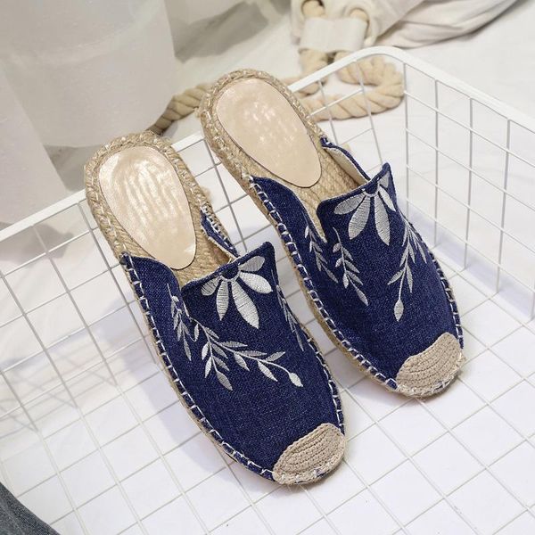 slippers 2021 summer and autumn round head baotou rope weaving embroidery fisherman lazy lady, Black
slippers 2021 summer and autumn round head baotou rope weaving embroidery fisherman lazy lady, Black