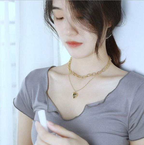 chains arrival women pendant chain heart shape double necklace jewelry, Silver
chains arrival women pendant chain heart shape double necklace jewelry, Silver