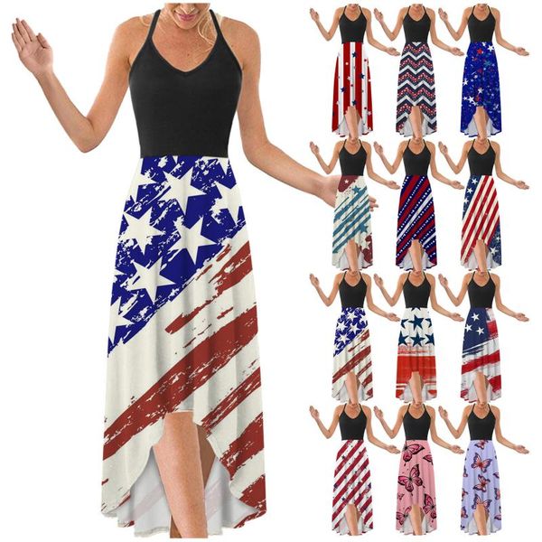 casual dresses independence day printed summer for women camis slit hem dress v-neck sling irregular beach sundresses, Black;gray
casual dresses independence day printed summer for women camis slit hem dress v-neck sling irregular beach sundresses, Black;gray