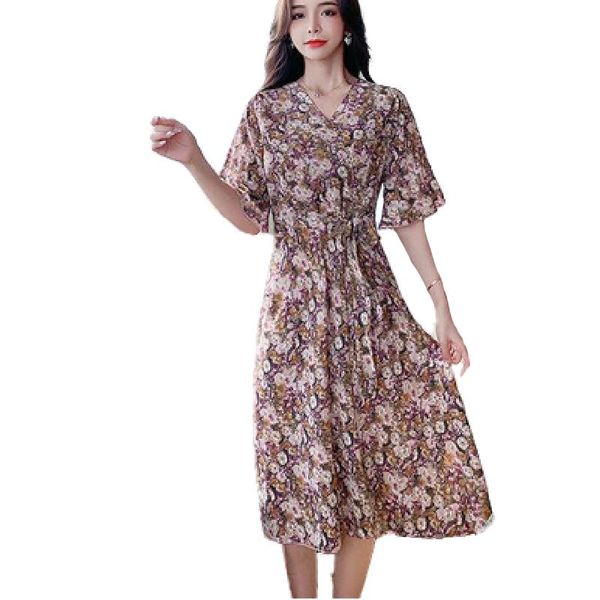 women's spring summer chiffon dress v-neck half sleeve printed lace up bow elegant sweet ss3772 casual dresses, Black;gray
women's spring summer chiffon dress v-neck half sleeve printed lace up bow elegant sweet ss3772 casual dresses, Black;gray