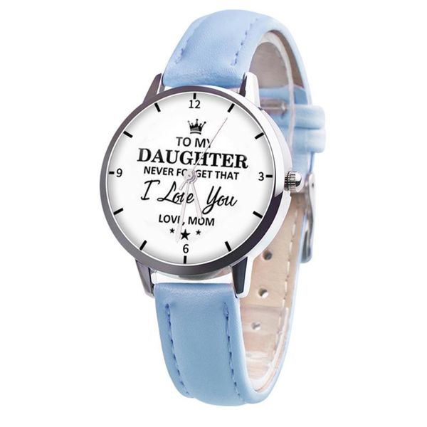 wristwatches to my daughter personalized watch quartz with faux leather strap gift from mom ea, Slivery;brown
wristwatches to my daughter personalized watch quartz with faux leather strap gift from mom ea, Slivery;brown