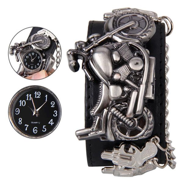 wristwatches selling punk rock chain skull women men big leather bracelet cuff gothic quartz wrist watch saat uhren clock xfcs, Slivery;brown
wristwatches selling punk rock chain skull women men big leather bracelet cuff gothic quartz wrist watch saat uhren clock xfcs, Slivery;brown