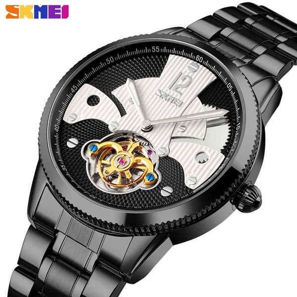 skmei brand luxury automatic mechanical quartz gentlemen clock rustless steel tape waterproof male reloj hombre, Slivery;brown
skmei brand luxury automatic mechanical quartz gentlemen clock rustless steel tape waterproof male reloj hombre, Slivery;brown