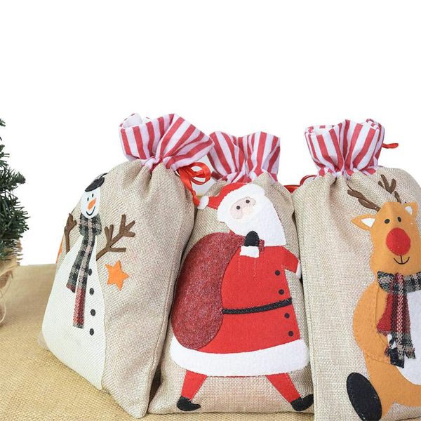gift wrap 1pcs 30x18cm cartoon santa snowman elk printing burlap bag natural vintage candy christmas drawstring pocket
gift wrap 1pcs 30x18cm cartoon santa snowman elk printing burlap bag natural vintage candy christmas drawstring pocket