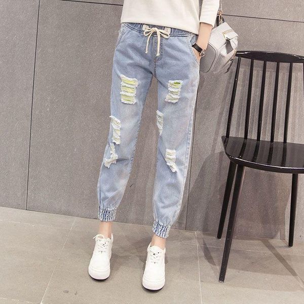women's jeans woman pants large size ripped leisure autumn elastic waist loose pantalones vaqueros mujer, Blue
women's jeans woman pants large size ripped leisure autumn elastic waist loose pantalones vaqueros mujer, Blue