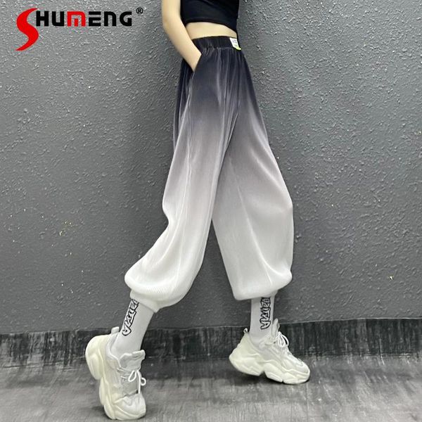 women's pants & capris gradient color thin cool pleated casual summer 2021 women loose elastic waist all-match ankle-tied sweat, Black;white
women's pants & capris gradient color thin cool pleated casual summer 2021 women loose elastic waist all-match ankle-tied sweat, Black;white