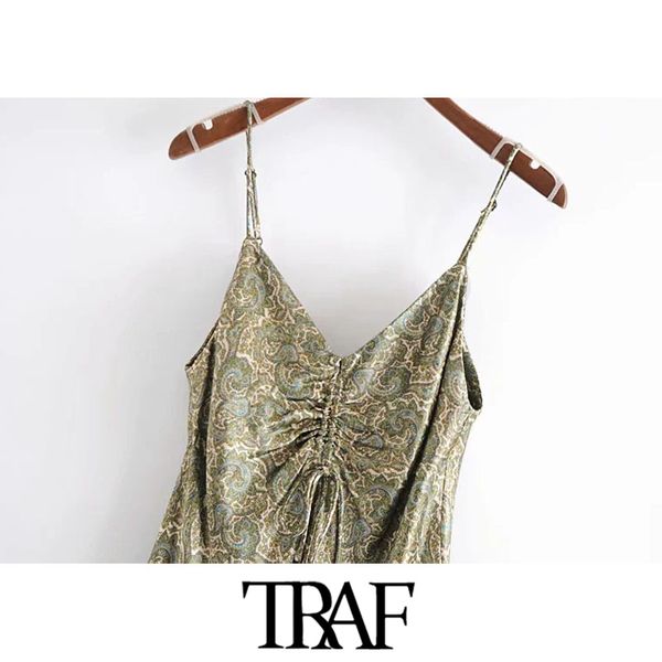 2021traf women chic fashion with bow paisley print cozy mini dress vintage v neck adjustable straps female dresses mujer, Black;gray
2021traf women chic fashion with bow paisley print cozy mini dress vintage v neck adjustable straps female dresses mujer, Black;gray