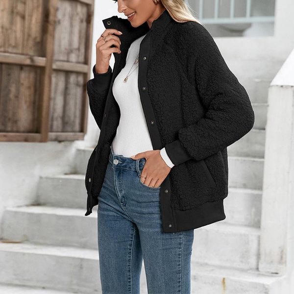 women's jackets women warm fashion loose pocket outerwear autumn winter solid simple coat streetwear casual single-breasted lambswool, Black;brown
women's jackets women warm fashion loose pocket outerwear autumn winter solid simple coat streetwear casual single-breasted lambswool, Black;brown