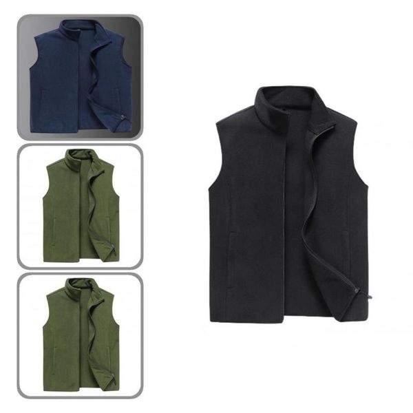 men' tank waistcoat fabulous stand collar solid color fleece autumn for daily wear men vest, White;black
men' tank waistcoat fabulous stand collar solid color fleece autumn for daily wear men vest, White;black