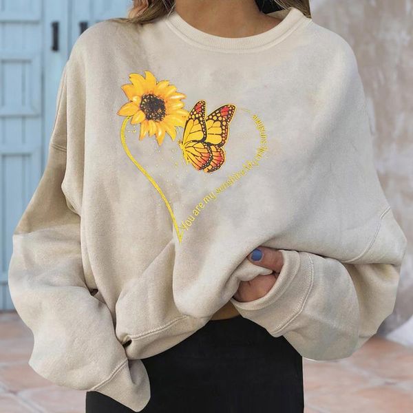 women's hoodies & sweatshirts autumn winter harajuku womens pullover casual long sleeve o-neck butterfly sunflower printed loose top, Black
women's hoodies & sweatshirts autumn winter harajuku womens pullover casual long sleeve o-neck butterfly sunflower printed loose top, Black