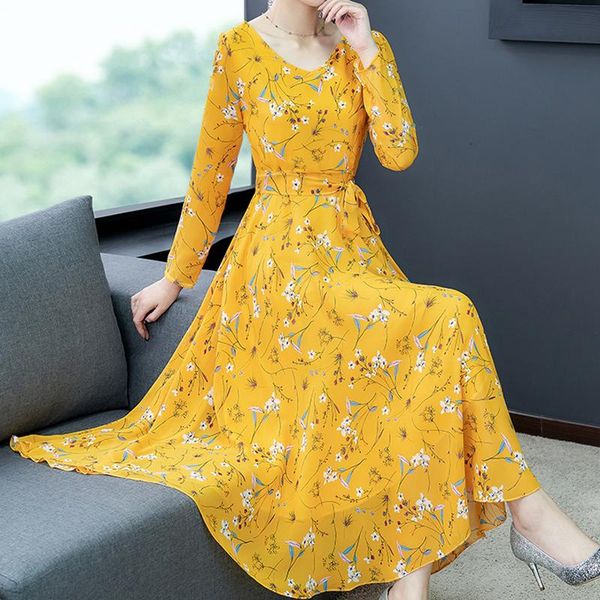 casual dresses shintimes 2021 spring high-waist elegant ladies sashes long dress womens print sleeve chiffon vestido mujer, Black;gray
casual dresses shintimes 2021 spring high-waist elegant ladies sashes long dress womens print sleeve chiffon vestido mujer, Black;gray