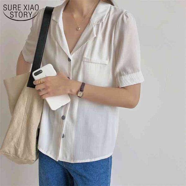 korean style women white shirts solid elegant summer short sleeve blusas mujer de moda chiffon blouse 10007 210506
korean style women white shirts solid elegant summer short sleeve blusas mujer de moda chiffon blouse 10007 210506