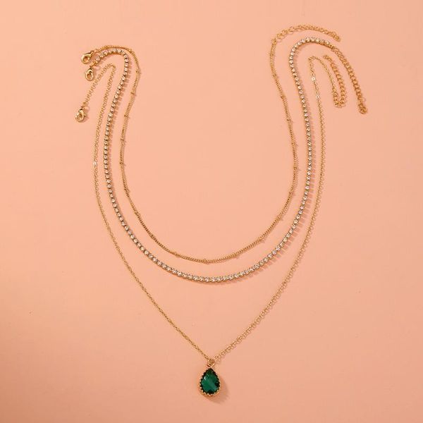 chains luxury water drop rhinestone pendant necklace multilayer white pearl gold chain choker bohemian jewelry for women, Silver
chains luxury water drop rhinestone pendant necklace multilayer white pearl gold chain choker bohemian jewelry for women, Silver