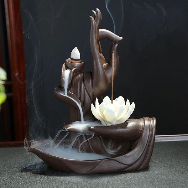 fragrance lamps backflow incense burner ceramic the monk buddha hand holder bigger tower censer cones smoke
fragrance lamps backflow incense burner ceramic the monk buddha hand holder bigger tower censer cones smoke