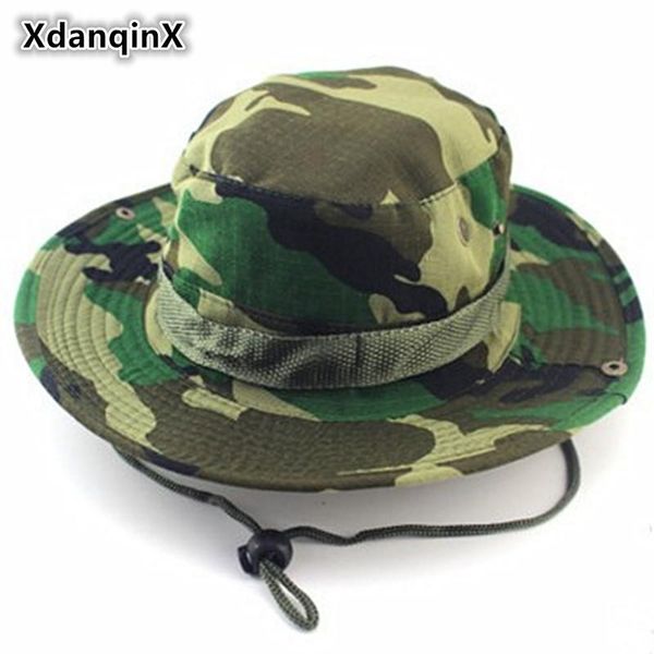 cloches xdanqinx summer men's jungle camouflage bucket hats fashion casual flat sun hat rope fixing panama brand unisex
cloches xdanqinx summer men's jungle camouflage bucket hats fashion casual flat sun hat rope fixing panama brand unisex