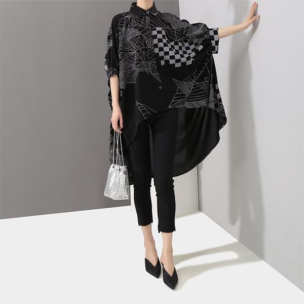 designer luxury shirts for women bat sleeve geometric print large size loose irregular long blouse black women's blouses &, White
designer luxury shirts for women bat sleeve geometric print large size loose irregular long blouse black women's blouses &, White