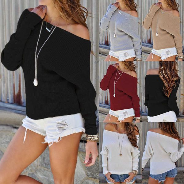 women's thermal sweater autumn and winter one thread off shoulder knitted wear, White;black
women's thermal sweater autumn and winter one thread off shoulder knitted wear, White;black
