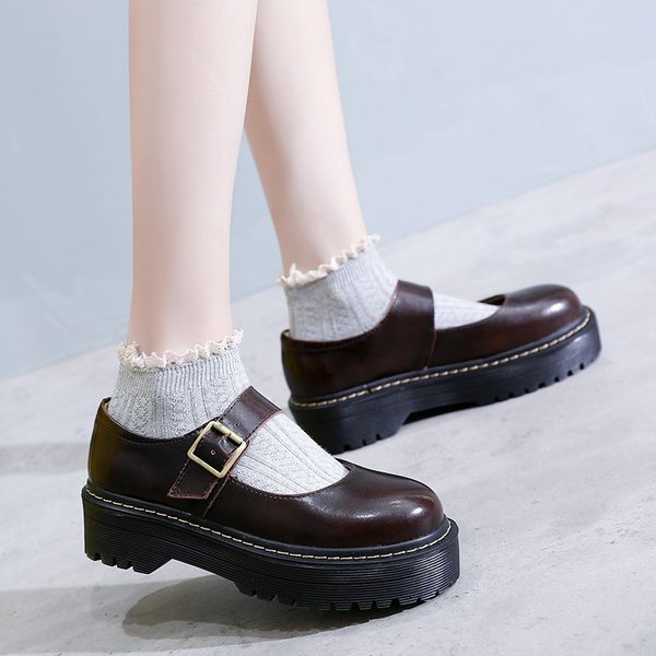 sandals mary jane shoes thick-soled college style leather female vintage round harajuku lolita genuine 6q0t, Black
sandals mary jane shoes thick-soled college style leather female vintage round harajuku lolita genuine 6q0t, Black