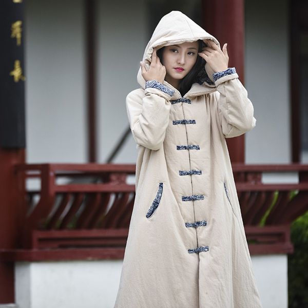 2021 chinese style trench coats winter windbreakers long jackets for women cotton robe vintage femme han chinese clothing 11705, Red
2021 chinese style trench coats winter windbreakers long jackets for women cotton robe vintage femme han chinese clothing 11705, Red