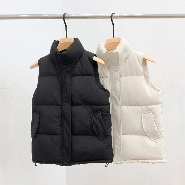 autumn winter cover cotton vest loose down stand collar women's vest coat, White
autumn winter cover cotton vest loose down stand collar women's vest coat, White