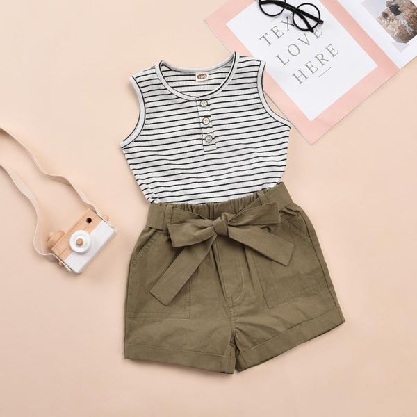 clothing sets little girls outfits 2-piece set summer 2021 in fashion casual striped o-neck vest + shorts suit 0-4t1, White
clothing sets little girls outfits 2-piece set summer 2021 in fashion casual striped o-neck vest + shorts suit 0-4t1, White