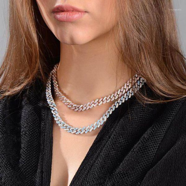 2020 new 9mm iced out bling cz miami cuban link chain two tone pink blue cz choker necklace silver color women fashion jewelry1, Golden;silver
2020 new 9mm iced out bling cz miami cuban link chain two tone pink blue cz choker necklace silver color women fashion jewelry1, Golden;silver