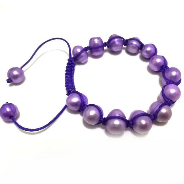 beaded, strands 7.5 inches purple thread adjustable braided 9-10mm natural pearl bracelets, Black
beaded, strands 7.5 inches purple thread adjustable braided 9-10mm natural pearl bracelets, Black