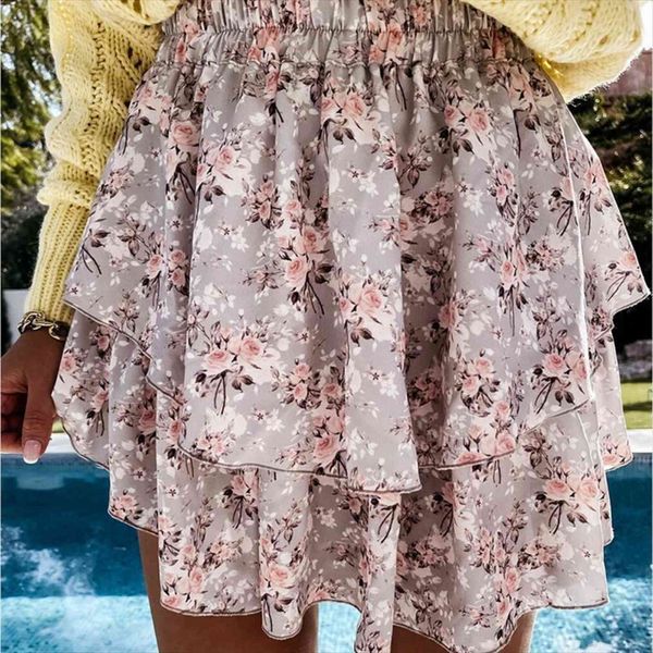 summer chiffon short womens skirt double layer floral printed fashionable casual, Black
summer chiffon short womens skirt double layer floral printed fashionable casual, Black