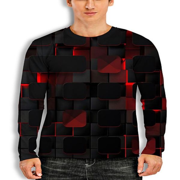 space 3d printing t-shirt visual impact party street style round neck long sleeve graphic optical illusion plus size printed daily top, White;black
space 3d printing t-shirt visual impact party street style round neck long sleeve graphic optical illusion plus size printed daily top, White;black