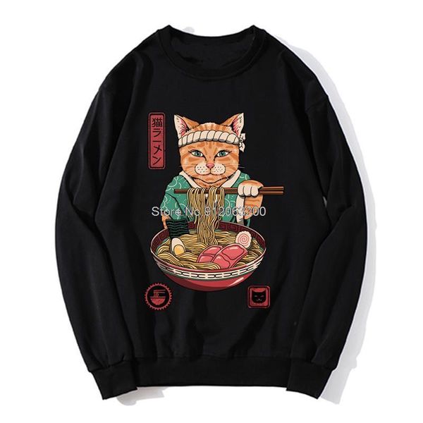 men's hoodies & sweatshirts tvoe japanese cat hoodie japan neko ramen men o-neck fleece sweater sweatshirt harajuku streetwear, Black
men's hoodies & sweatshirts tvoe japanese cat hoodie japan neko ramen men o-neck fleece sweater sweatshirt harajuku streetwear, Black