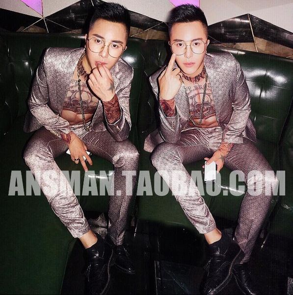 men's suits & blazers fashion bar nightclub male singer dj ds embroidery animal slim suit costume host two-piece stage rnwf, White;black
men's suits & blazers fashion bar nightclub male singer dj ds embroidery animal slim suit costume host two-piece stage rnwf, White;black