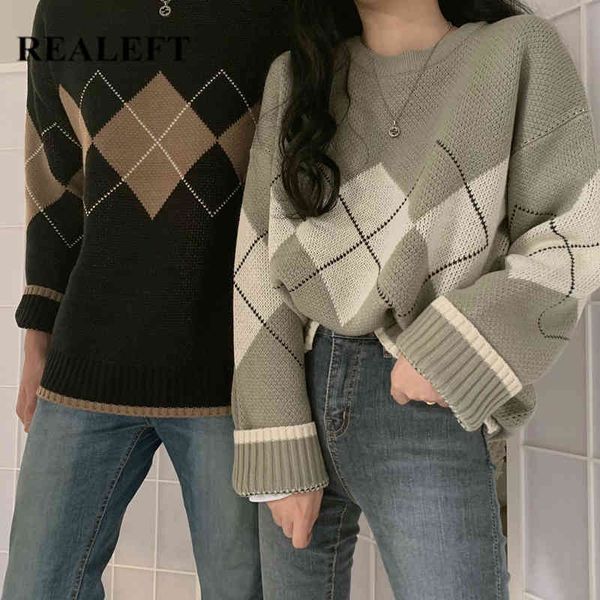 autumn winter oversize jacquard women's sweater o-neck long sleeve loose knitted chic pullover female 210428, White;black
autumn winter oversize jacquard women's sweater o-neck long sleeve loose knitted chic pullover female 210428, White;black