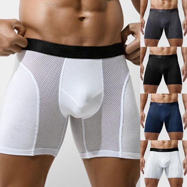 underpants ice mesh mens boxers underwear sports man running lengthening wear resistant leg modal flat pants long, Black;white
underpants ice mesh mens boxers underwear sports man running lengthening wear resistant leg modal flat pants long, Black;white