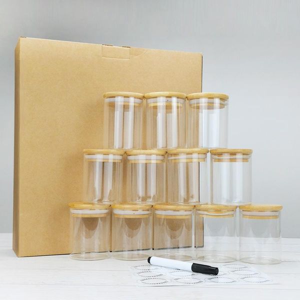 storage bottles & jars 12pcs/set bamboo cover glass condiment jar pearl cotton paper box for some stickers and 1 marker kitchen accesso
storage bottles & jars 12pcs/set bamboo cover glass condiment jar pearl cotton paper box for some stickers and 1 marker kitchen accesso