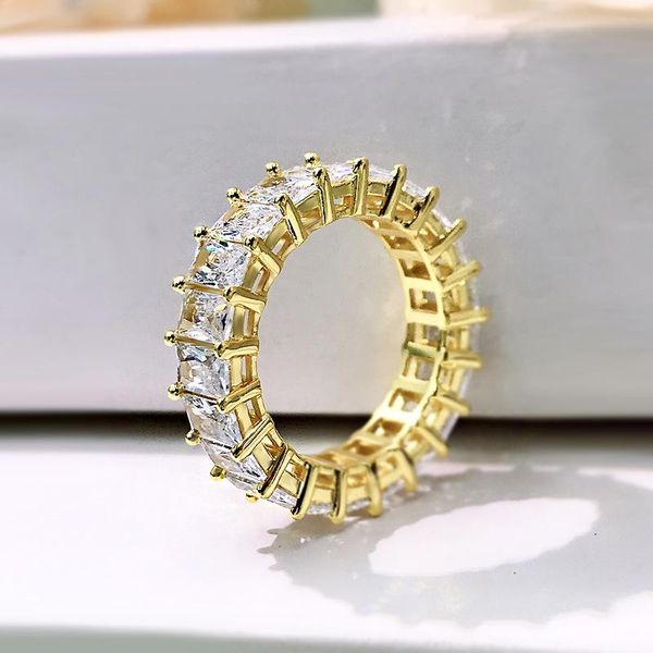 cluster rings luxury 100% 925 sterling silver princess cut created moissanite gemstone fashion couple ring band fine jewelry birthday, Golden;silver
cluster rings luxury 100% 925 sterling silver princess cut created moissanite gemstone fashion couple ring band fine jewelry birthday, Golden;silver
