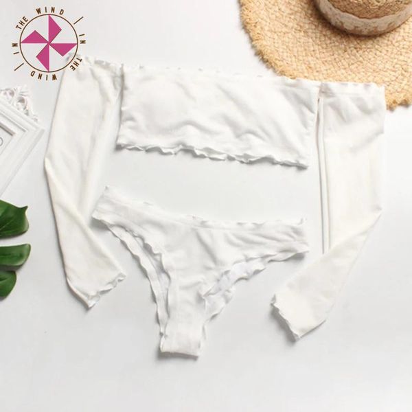 in the wind womens thong bikini swimsuit white long sleeve one shoulder two pieces set one-piece suits
in the wind womens thong bikini swimsuit white long sleeve one shoulder two pieces set one-piece suits