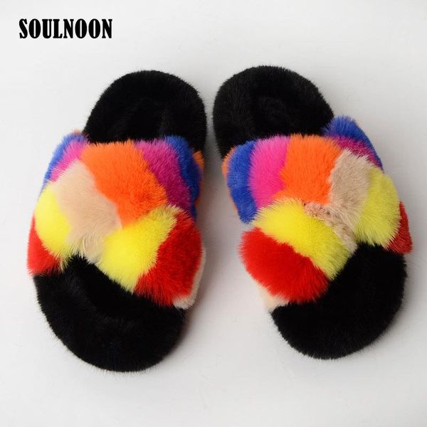 women winter slippers home fluffy faux fur slides cross indoor flat flip flops furry luxury ladies plush shoes, Black
women winter slippers home fluffy faux fur slides cross indoor flat flip flops furry luxury ladies plush shoes, Black
