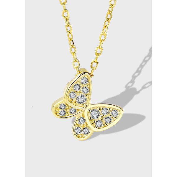 a korean version of s925 sterling silver temperament sweet zircon necklace girl heart gift slightly inlaid with diamond butterfly necklace, Black
a korean version of s925 sterling silver temperament sweet zircon necklace girl heart gift slightly inlaid with diamond butterfly necklace, Black