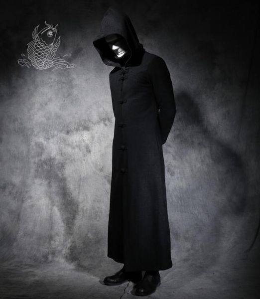 men's wool & blends korean slim long section coat chinese style retro plate buckle tide men personality jackets stage costume s-3xl, Black
men's wool & blends korean slim long section coat chinese style retro plate buckle tide men personality jackets stage costume s-3xl, Black