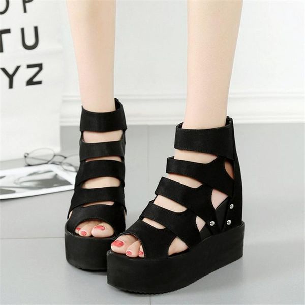 dress shoes fashion summer wedges women sandals open toe hollow out ladies platform high heels size 35-42, Black
dress shoes fashion summer wedges women sandals open toe hollow out ladies platform high heels size 35-42, Black