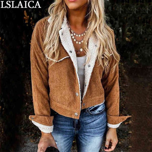 autumn winter jacket women fashion solid corduroy coat casual long sleeve turn-down collar female mujer chaqueta 210520, Black;brown
autumn winter jacket women fashion solid corduroy coat casual long sleeve turn-down collar female mujer chaqueta 210520, Black;brown
