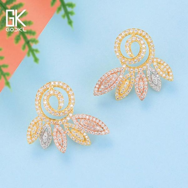 stud godki trendy korean leaf snails elegant earrings for women wedding cubic zirconia bohemian bridal silver 2021, Golden;silver
stud godki trendy korean leaf snails elegant earrings for women wedding cubic zirconia bohemian bridal silver 2021, Golden;silver