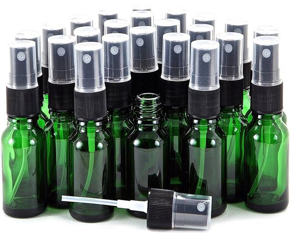 storage bottles & jars 24, green, 15 ml (1/2 oz) glass bottles, with black fine mist sprayer's refillable essential oil
storage bottles & jars 24, green, 15 ml (1/2 oz) glass bottles, with black fine mist sprayer's refillable essential oil