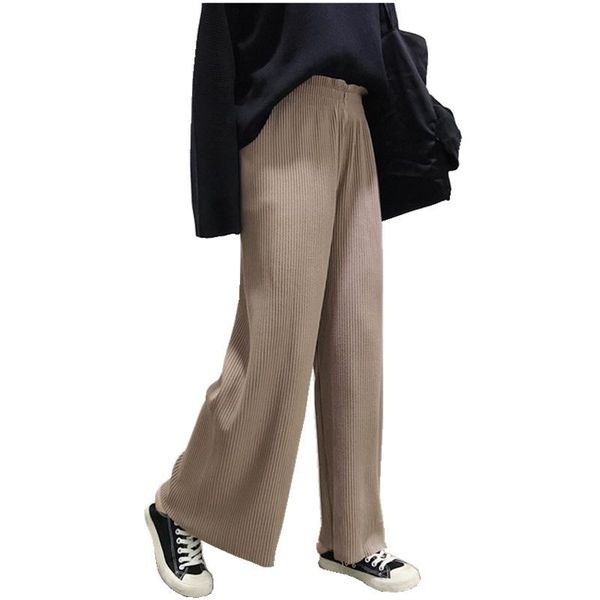 women pleated wide leg pants elastic waist straight femme long sweatpants casual ladies spring autumn plus size trousers women's & capr, Black;white
women pleated wide leg pants elastic waist straight femme long sweatpants casual ladies spring autumn plus size trousers women's & capr, Black;white
