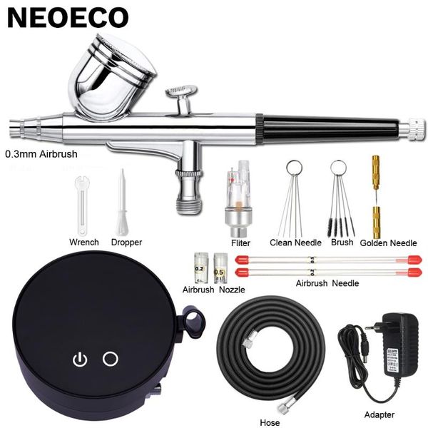 professional spray guns 0.3mm airbrush compressor three pressure model 7cc dual action air brush gun for cake decoration makeup nail tattoo
professional spray guns 0.3mm airbrush compressor three pressure model 7cc dual action air brush gun for cake decoration makeup nail tattoo