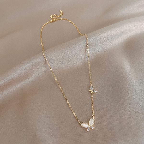 xianlan503 set auger opal necklace butterfly light female in the new tide of luxury niche collarbone chain temperament cold wind a, Silver
xianlan503 set auger opal necklace butterfly light female in the new tide of luxury niche collarbone chain temperament cold wind a, Silver