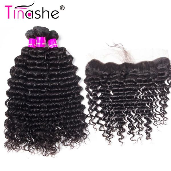 human hair bulks tinashe deep wave bundles with frontal brazilian weave closure remy 3, Black
human hair bulks tinashe deep wave bundles with frontal brazilian weave closure remy 3, Black
